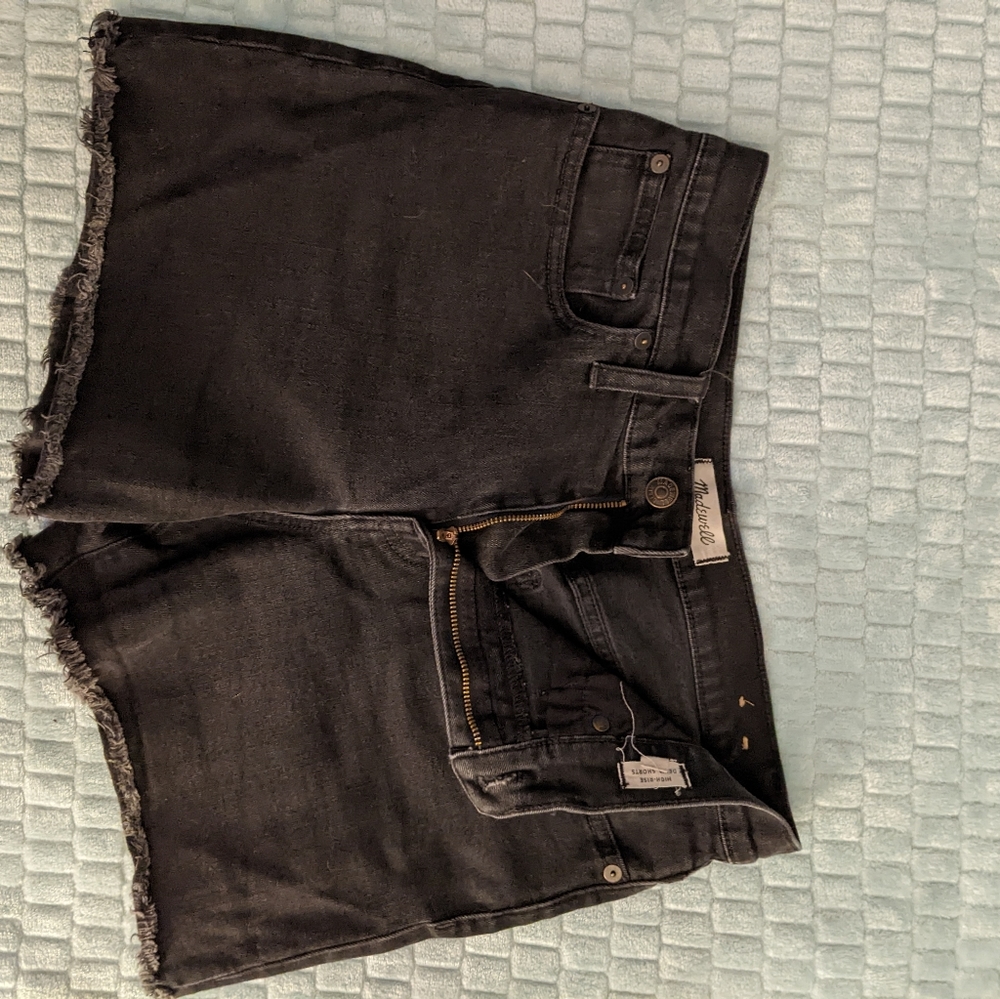 Madewell black jean shorts